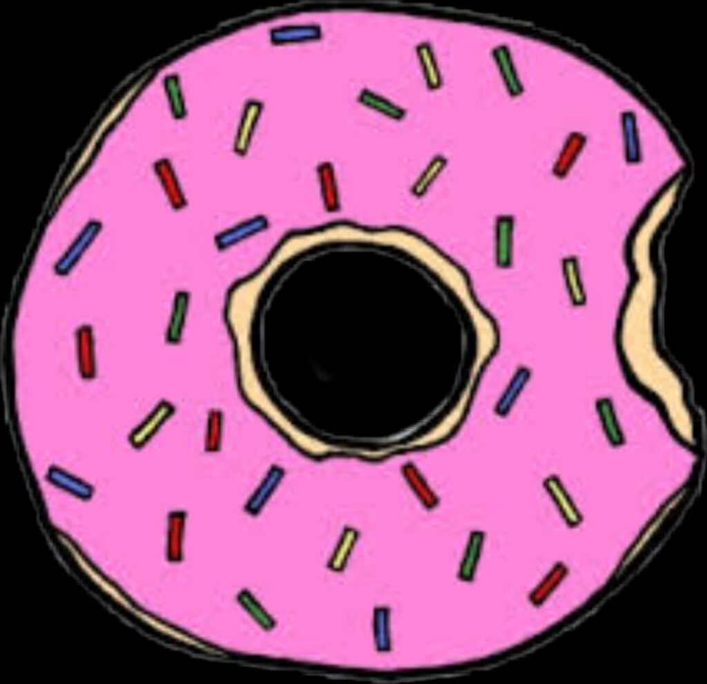 Vibrant Pink Sprinkled Donut Illustration - Delicious Wallpaper