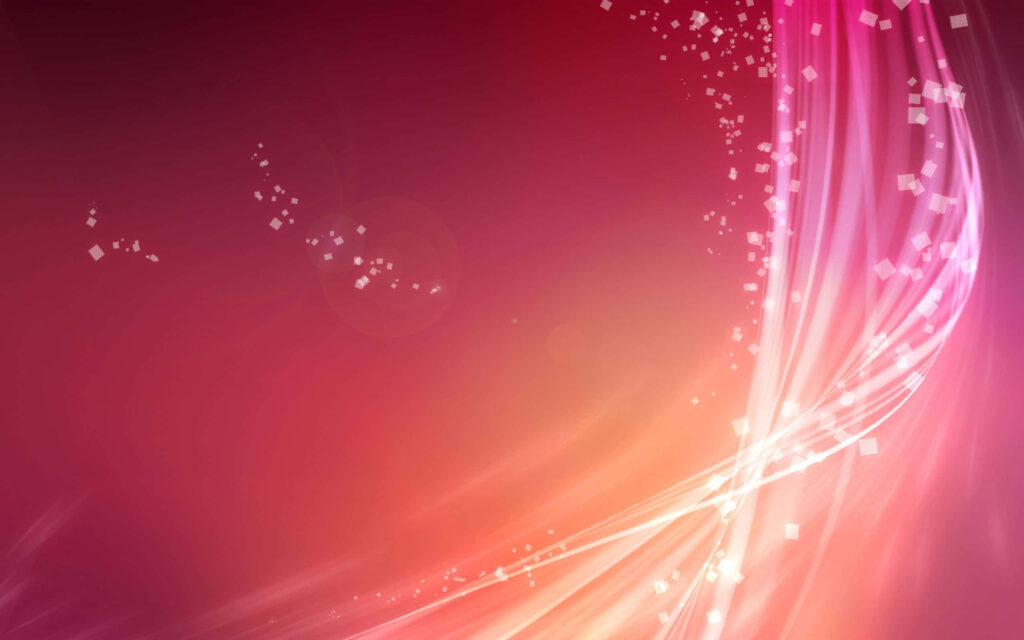 Vibrant Abstract Wallpaper: Flowing Lines & Sparkling Pixels in Red