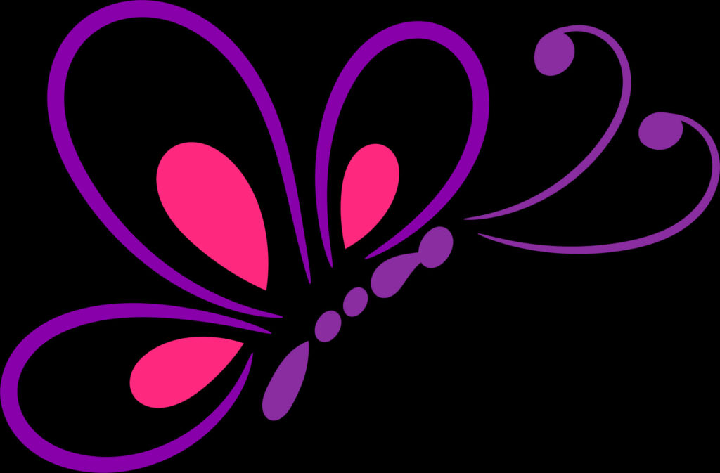Elegant Pink and Purple Butterfly Wallpaper Background Design