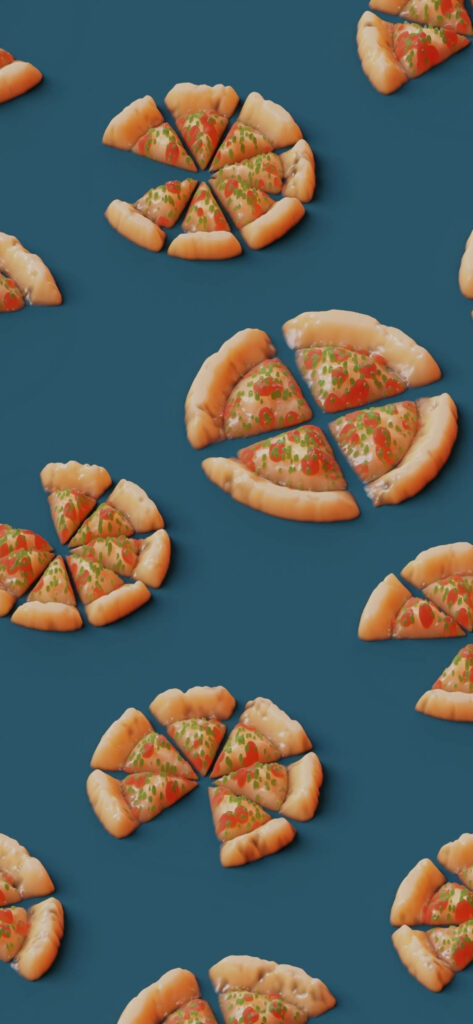 Colorful Pizza Slice Wallpaper for Xiaomi Redmi Note 9