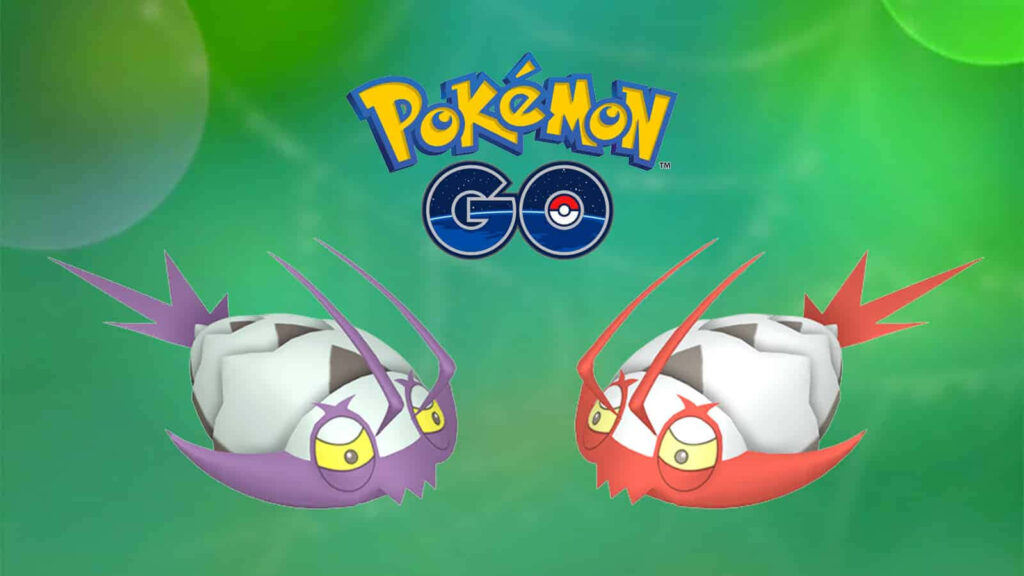 Vibrant Pokémon Go Wallpaper: Wimpod Duo on Green Gradient