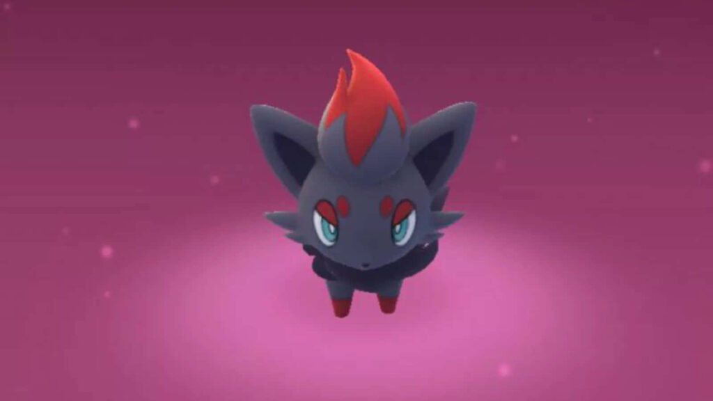 Vibrant Pokemon Wallpaper: Black Character with Red Accent & Gradient