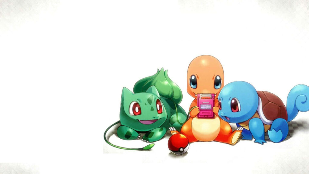 Pokémon Adventure Wallpaper: Bulbasaur, Charmander & Squirtle Fun