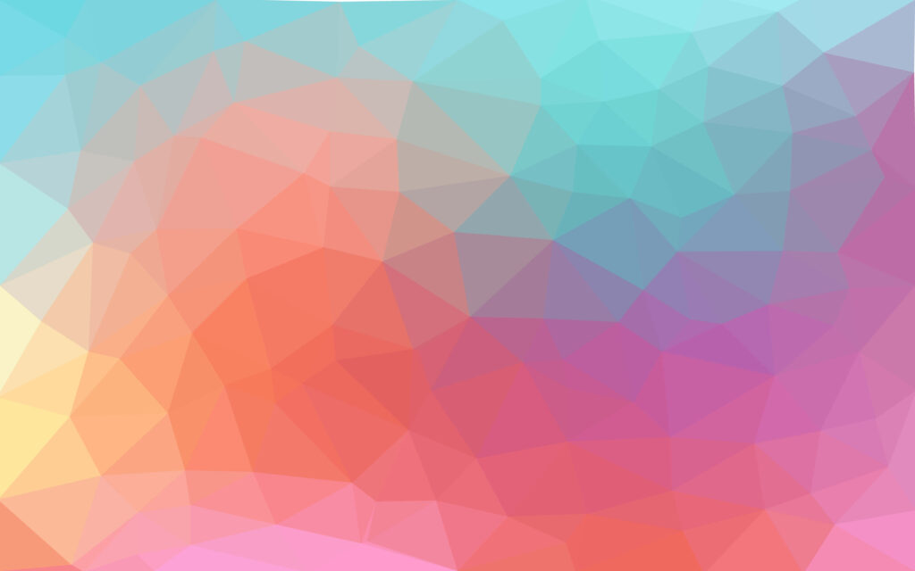 Colorful Polygonal Abstract Wallpaper in Warm and Cool Hues