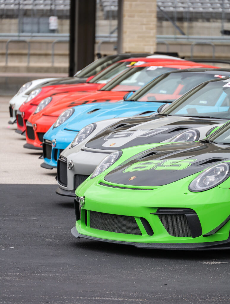 Vibrant Porsche 911 Sports Cars Wallpaper - Luxury & Design