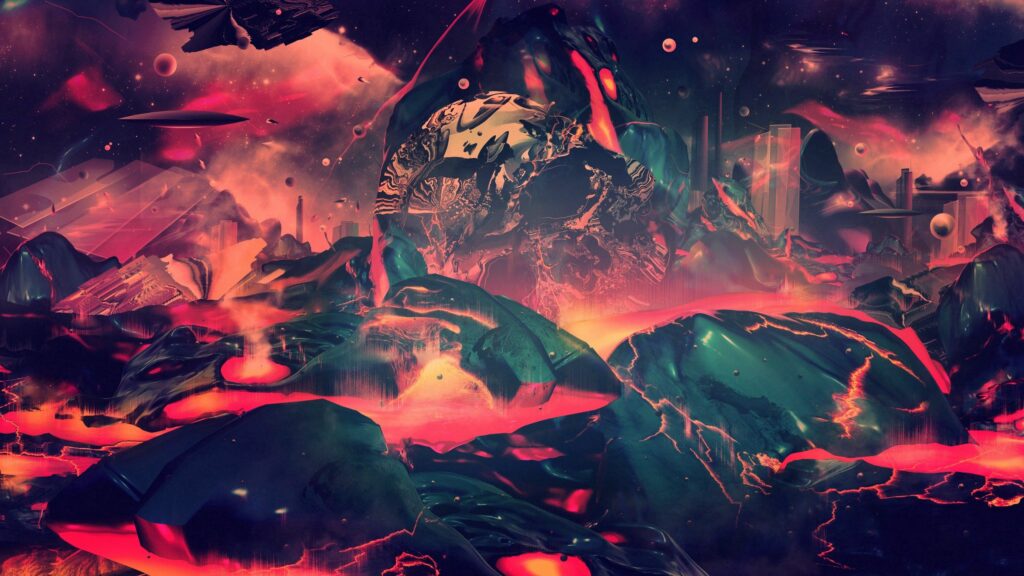 Vibrant Surreal Post-Apocalyptic Wallpaper - 2560x1440 Background
