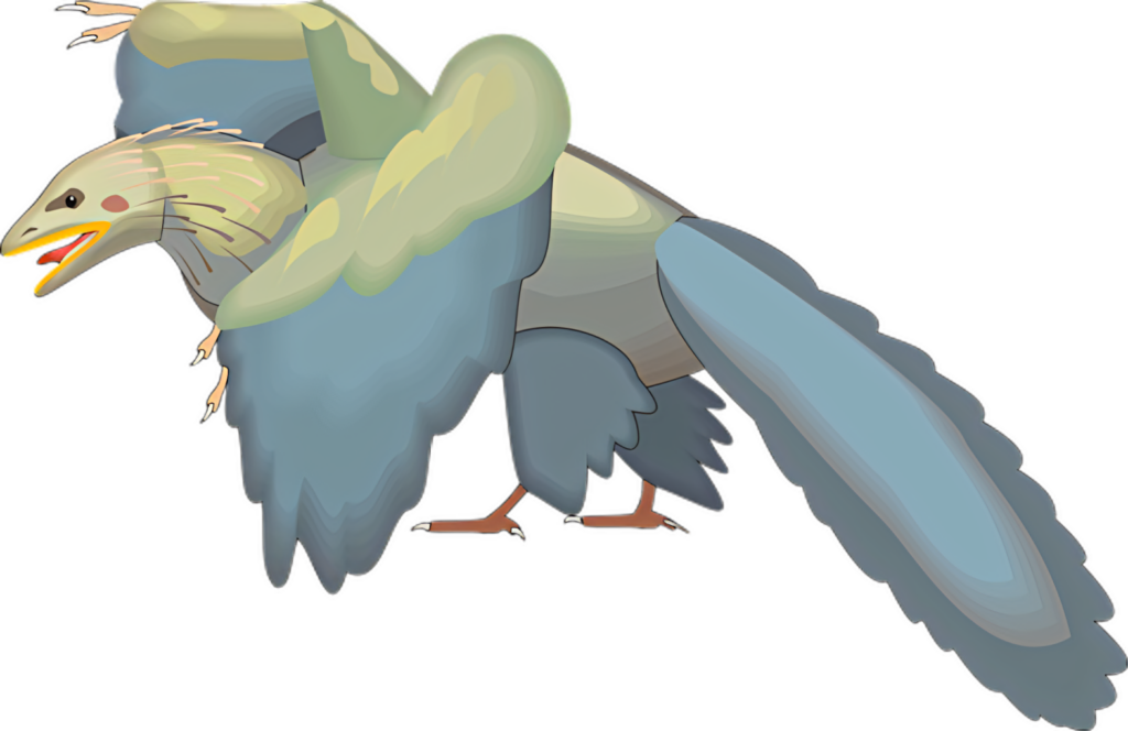 Vibrant Animated Wallpaper of a Dynamic Prehistoric Terror Bird