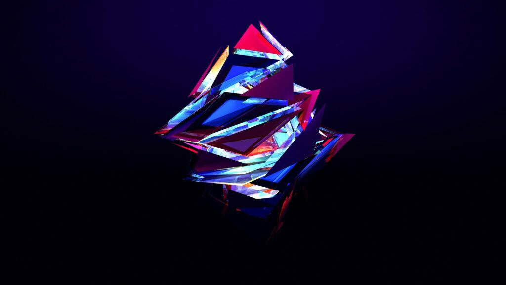 Vibrant Prism Mosaic: Captivating HD Abstract Background Wallpaper