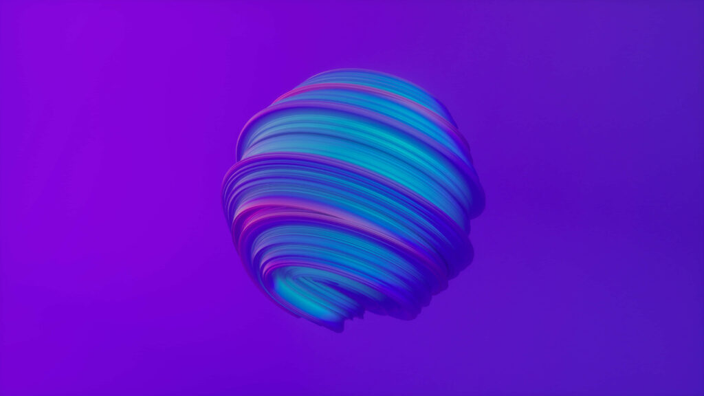 Vibrant Purple Abstract 3D Wallpaper with Dynamic Swirling Lines