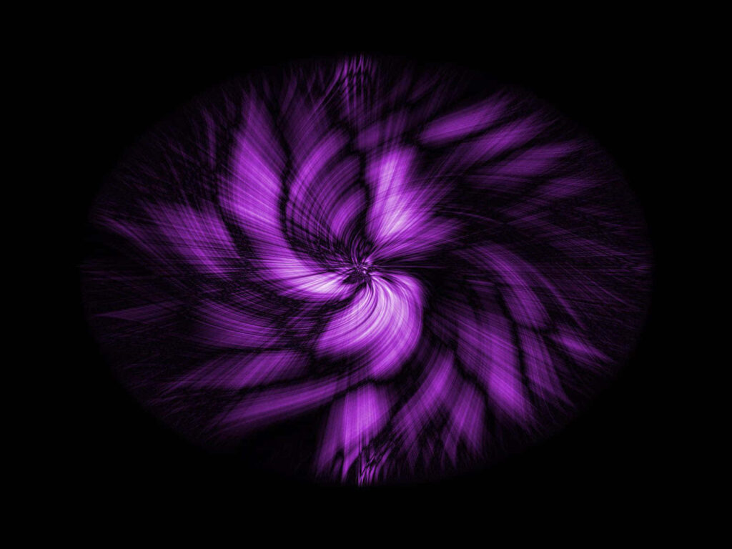Vibrant Purple Spiral Abstract Wallpaper on Black Background
