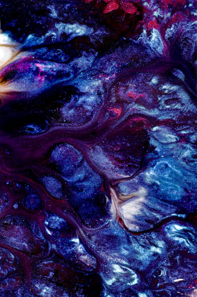 Vibrant Purple Abstraction Wallpaper with Paint Stains - Artistic Background
