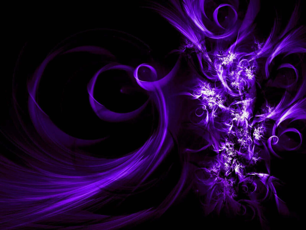 Elegant Purple Abstract Wallpaper with Intricate Patterns