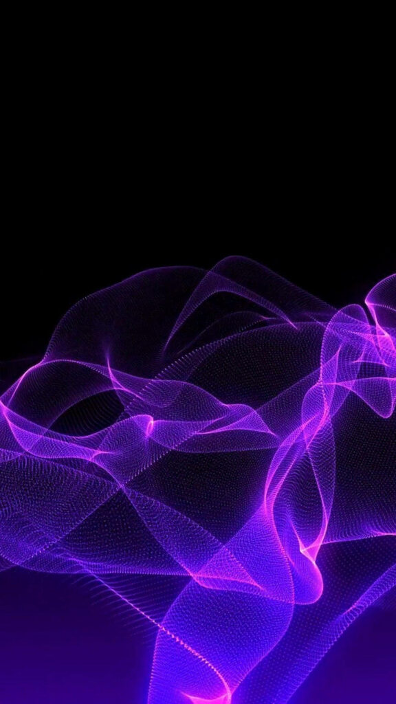 Vibrant Purple Abstract Wallpaper with Fluid Wave Patterns