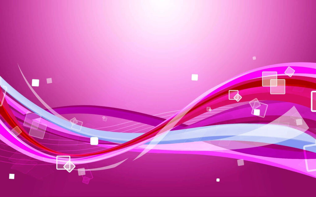 Vibrant Purple Abstract Wallpaper with Wavy Lines and Geometric Elements