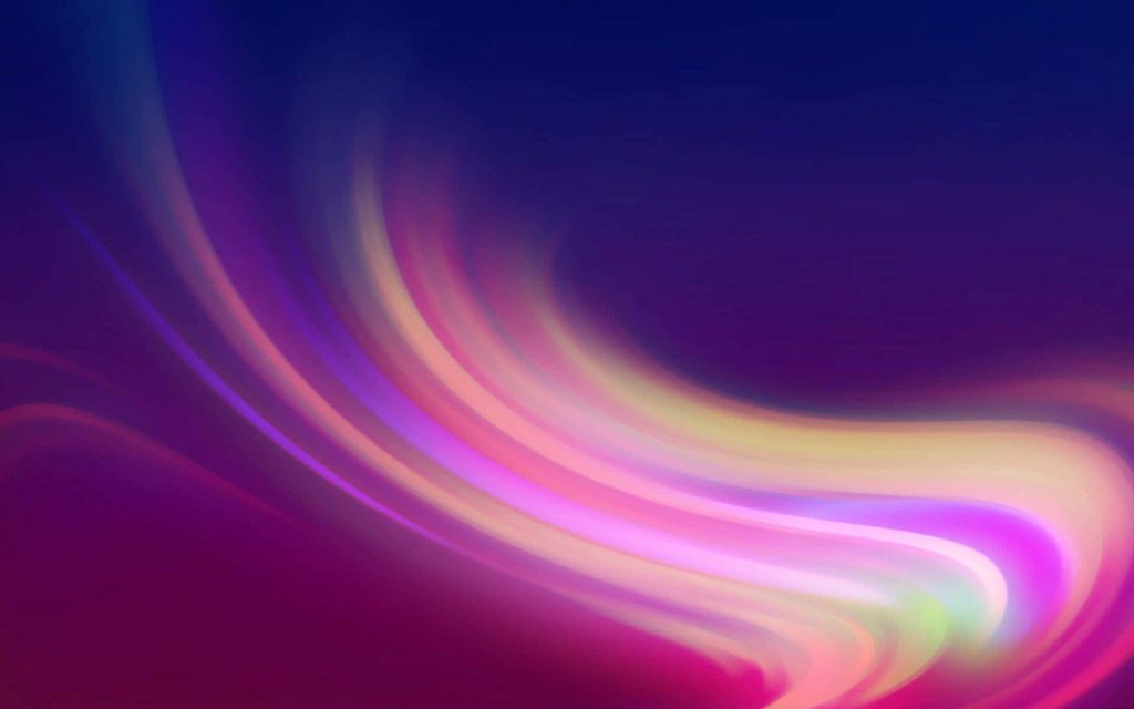 Purple abstract wallpaper with vibrant pink magenta ribbons on deep blue background digital art