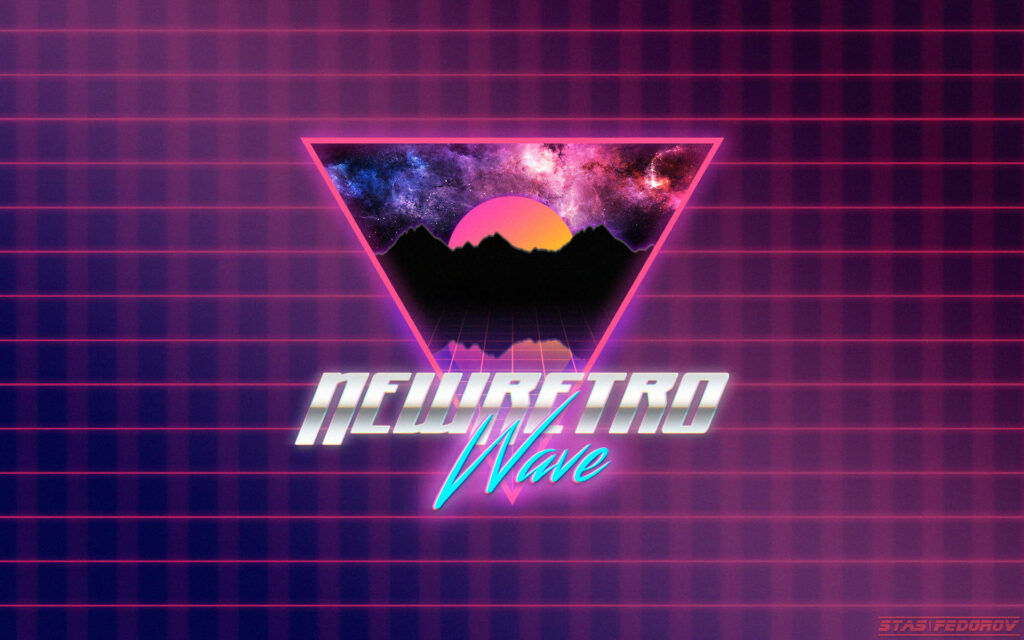 Laptop-Ready Purple Aesthetic Retro Wave Tumblr Wallpaper: Immersed in a Dreamy Vibe