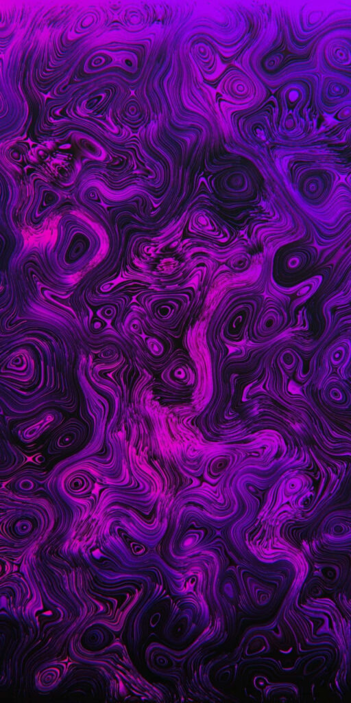 Vibrant Purple & Black Swirling Abstract Wallpaper Background