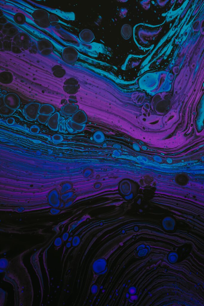 Vibrant Purple and Blue Abstract Wallpaper - Fluid Design Background