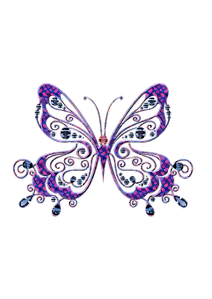 Vibrant Abstract Purple Butterfly Wallpaper with Intricate Swirls