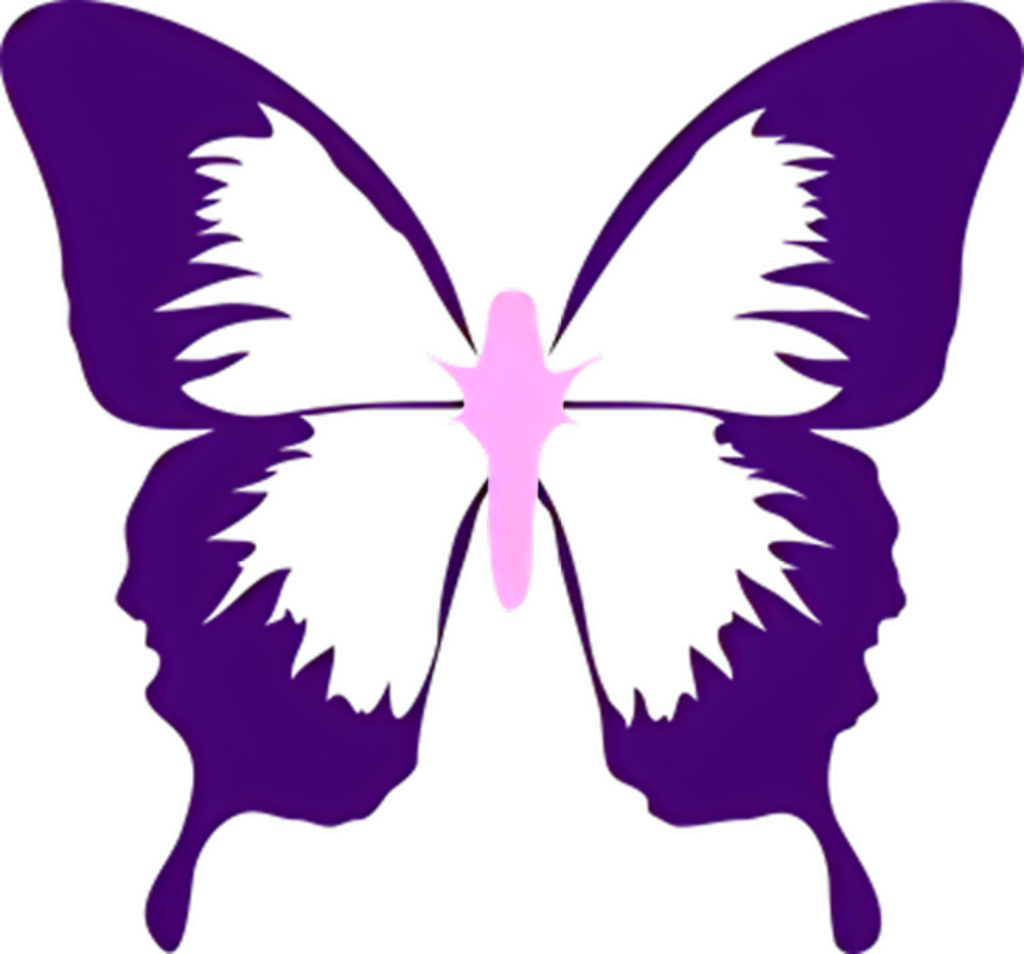 Vibrant Purple Butterfly Silhouette Wallpaper with Unique Design