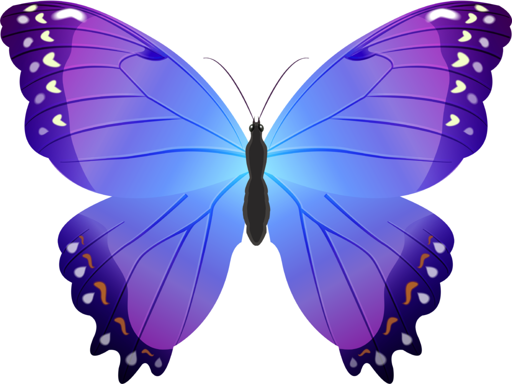 Vibrant Purple Butterfly Wallpaper: Intricate Elegant Design