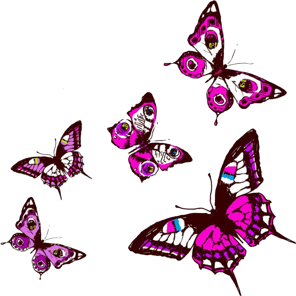 Vibrant Purple Butterflies Wallpaper: Lively, Intricate Design