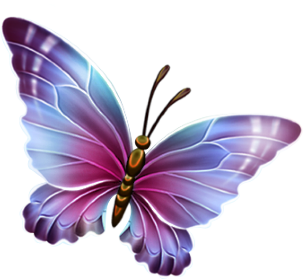 Vibrant Purple Butterfly Wallpaper: Pink, Blue & Purple Gradient Art