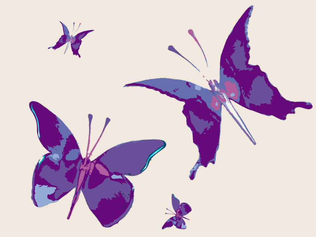 Serene Purple Butterfly Wallpaper Background – Artistic Design