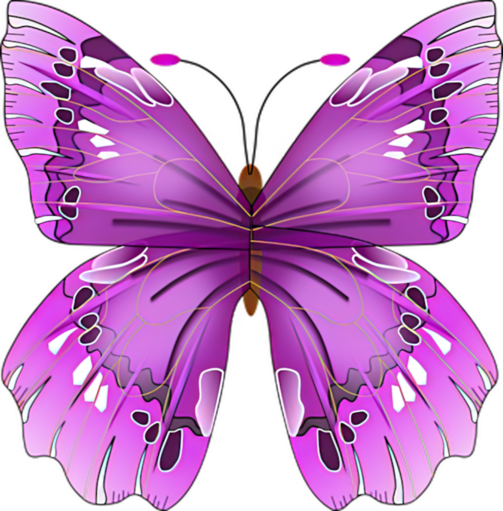 Vibrant Purple Butterfly Wallpaper: Artistic Patterned Background