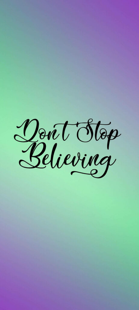 Vibrant Purple & Green Gradient Wallpaper: Don't Stop Believing