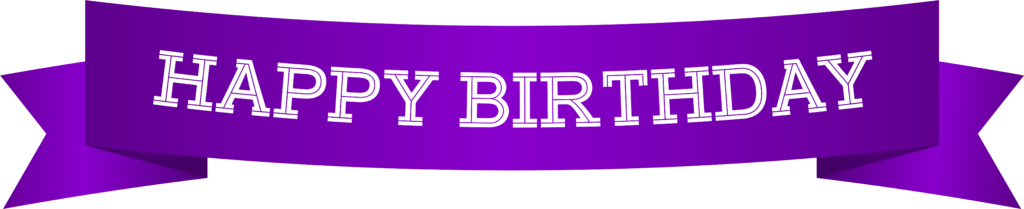 Vibrant Purple Happy Birthday Banner with Bold White Letters Wallpaper