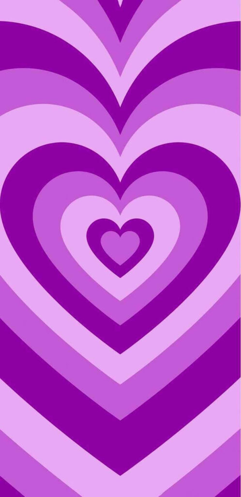Vibrant Purple Concentric Hearts Wallpaper Background Design
