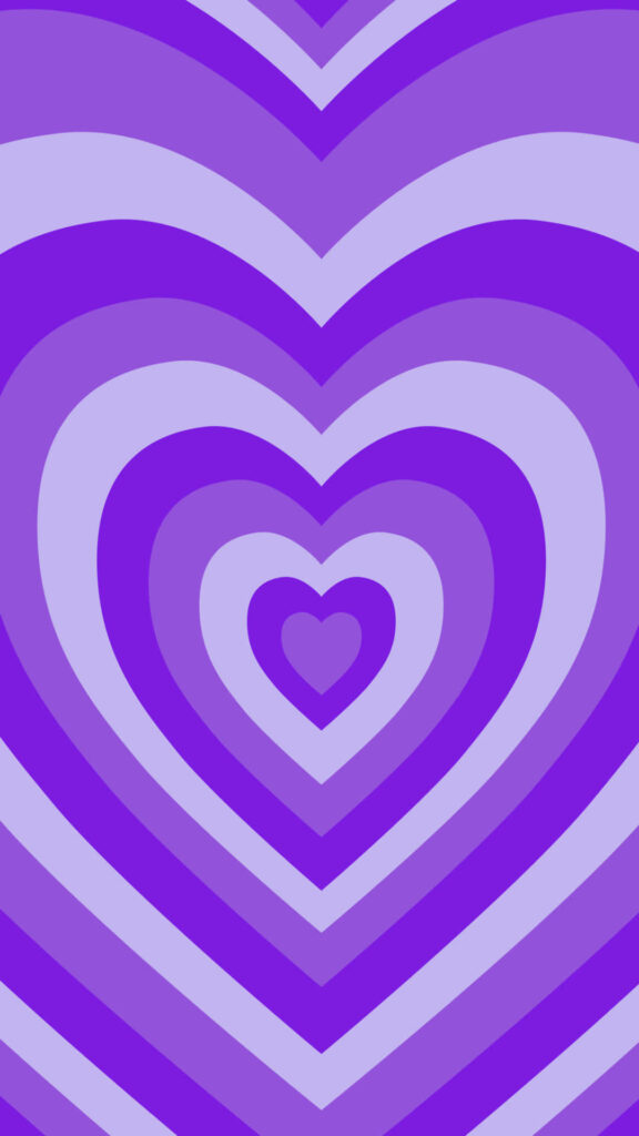 Radiant Purple Heart Patterns: Mesmerizing Abstract Wallpaper