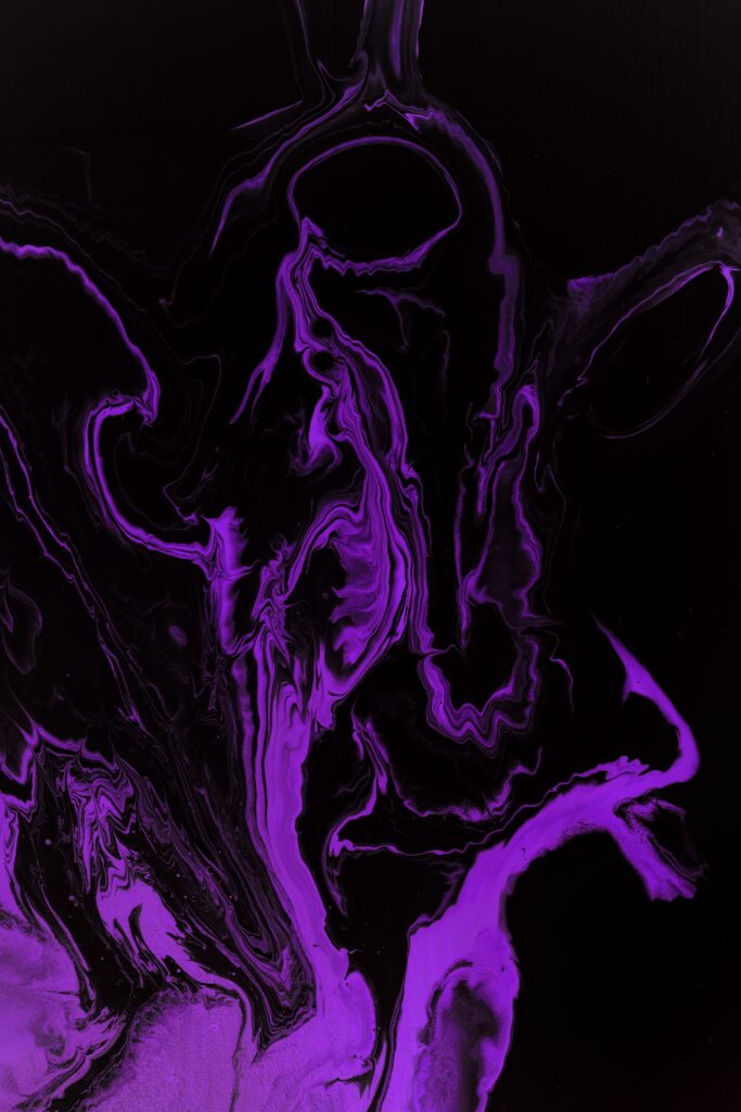 Vibrant Purple Abstract Wallpaper with Liquid-Like Patterns