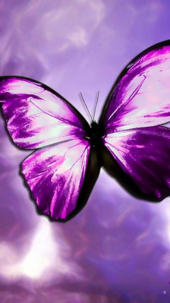 Vibrant Purple Monarch Butterfly Wallpaper – Dreamy Background Design