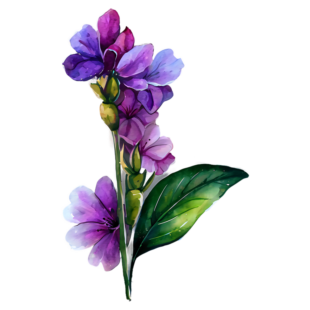 Vibrant Watercolor Floral Wallpaper: Purple & Pink Flowers Design