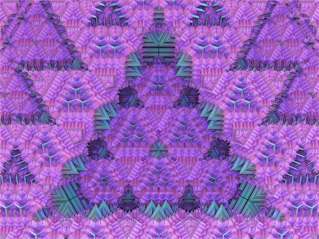 Vibrant Abstract Triangle Wallpaper in Purple and Teal Background