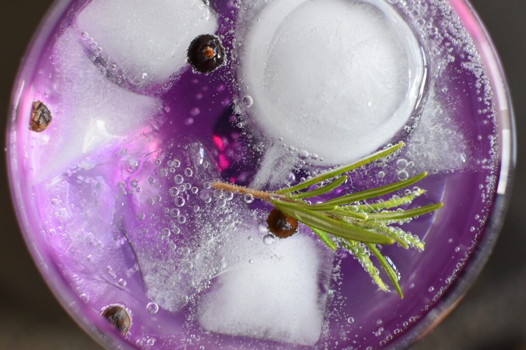 Vibrant Purple Tonic with Rosemary & Currants – Refreshing Wallpaper