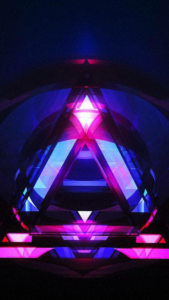 Vibrant Purple Triangle Wallpaper - Modern Aesthetic iPhone Background