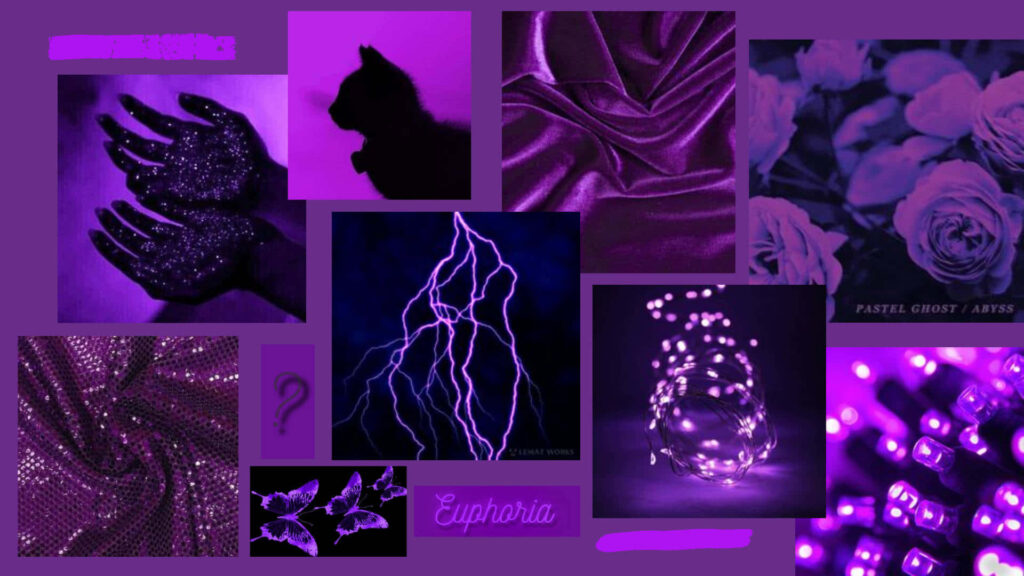 Vibrant Purple Wallpaper: Glowing Lights & Abstract Aesthetic Design