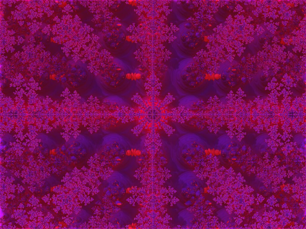 Mesmerizing Purple & Red Fractal Wallpaper - 3000x2250 Background