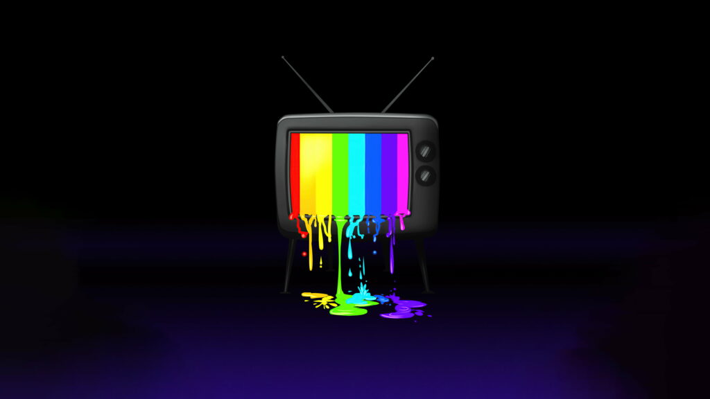 Vibrant RGB TV: An HD Wallpaper Background Photo Bursting with Color