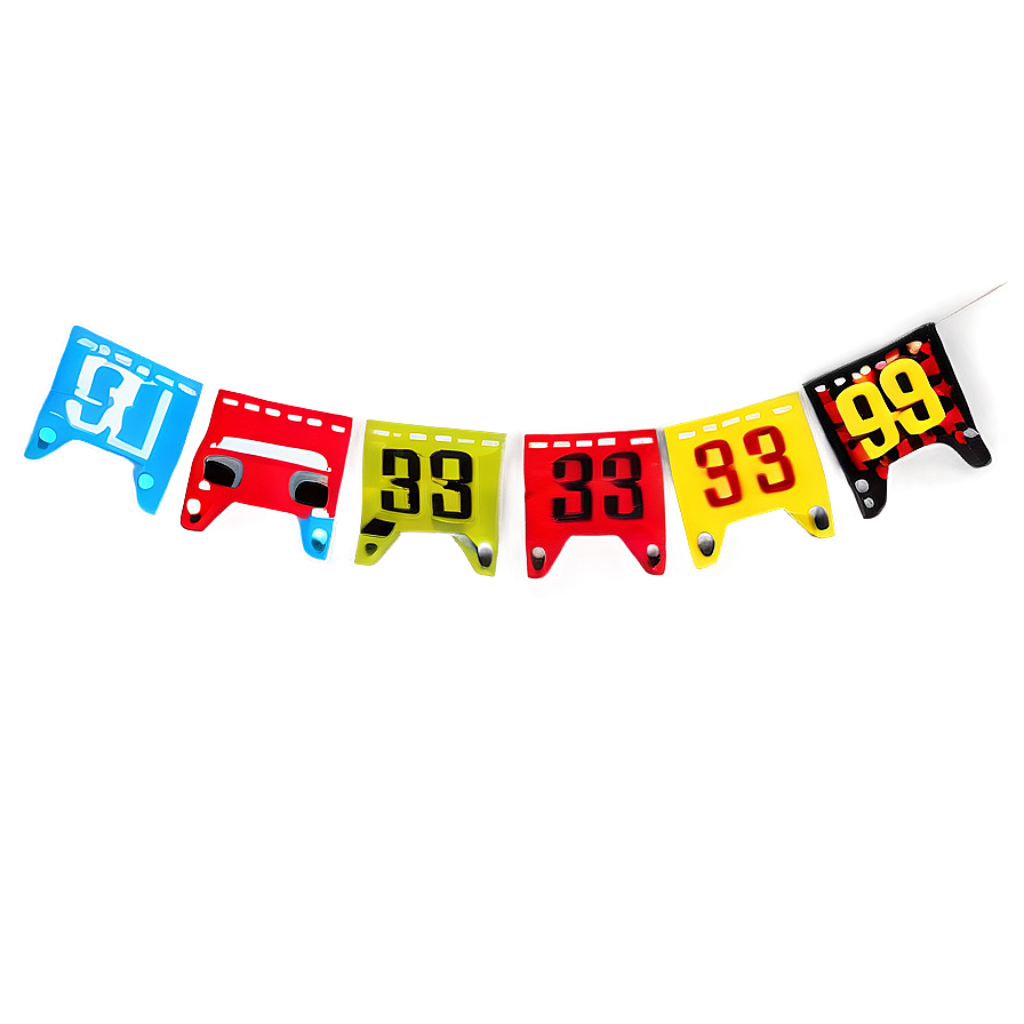 Colorful Race Car Birthday Wallpaper - Perfect for Celebrations!