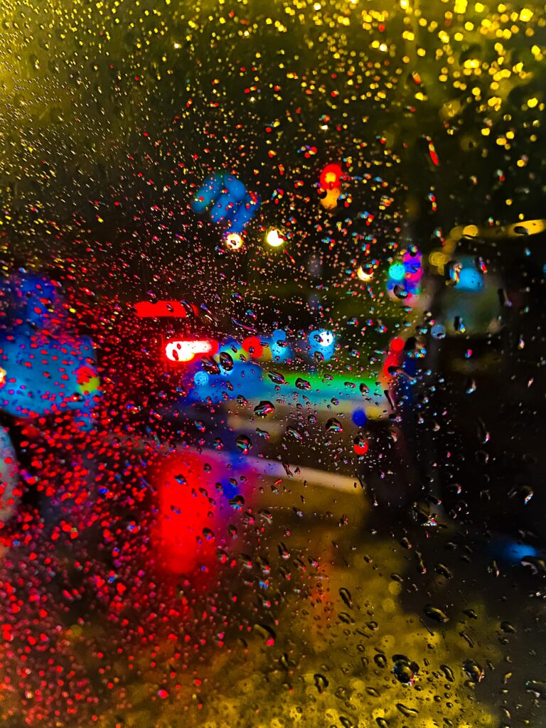 Vibrant Rain Droplets Wallpaper: Dreamy Colorful Background