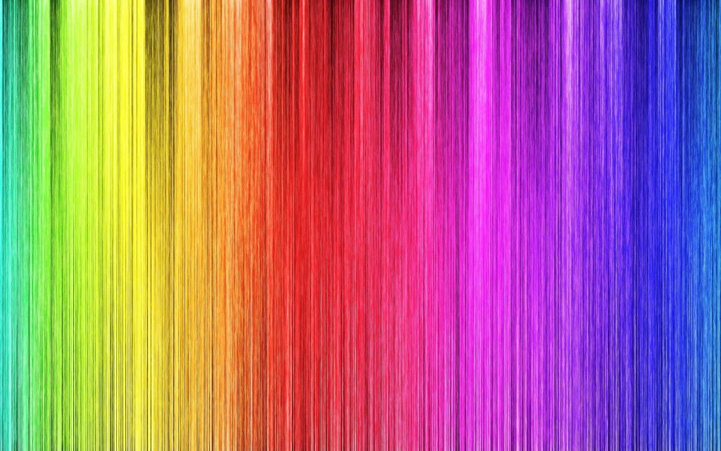 Vibrant rainbow abstract digital wallpaper with vertical lines and brushed texture background