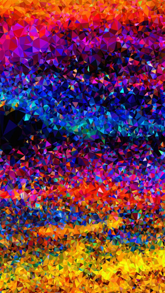 Vibrant Rainbow Diamond Pattern Wallpaper - Kaleidoscopic Background