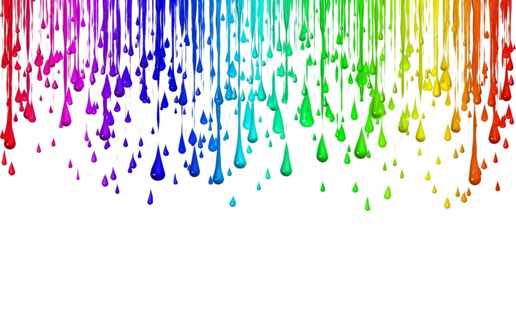 Vibrant Rainbow Drop Wallpaper: Colorful Dynamic Background
