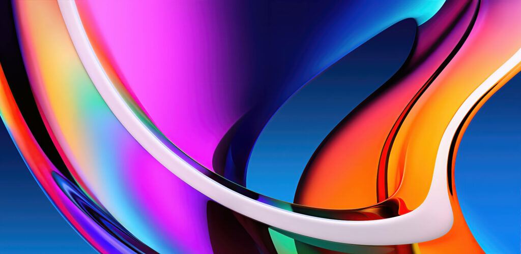 Vibrant Rainbow Fluid Wallpaper for iMac 4K Background