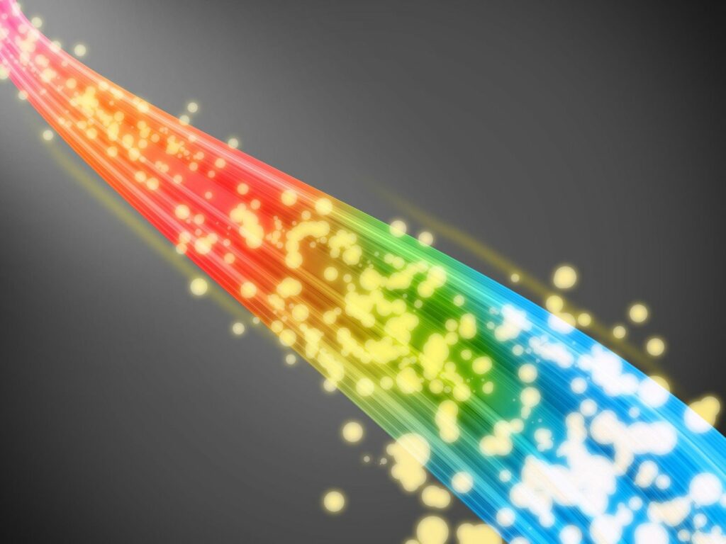 Vibrant Rainbow Light Cascade Wallpaper on Dark Background - 1600x1200
