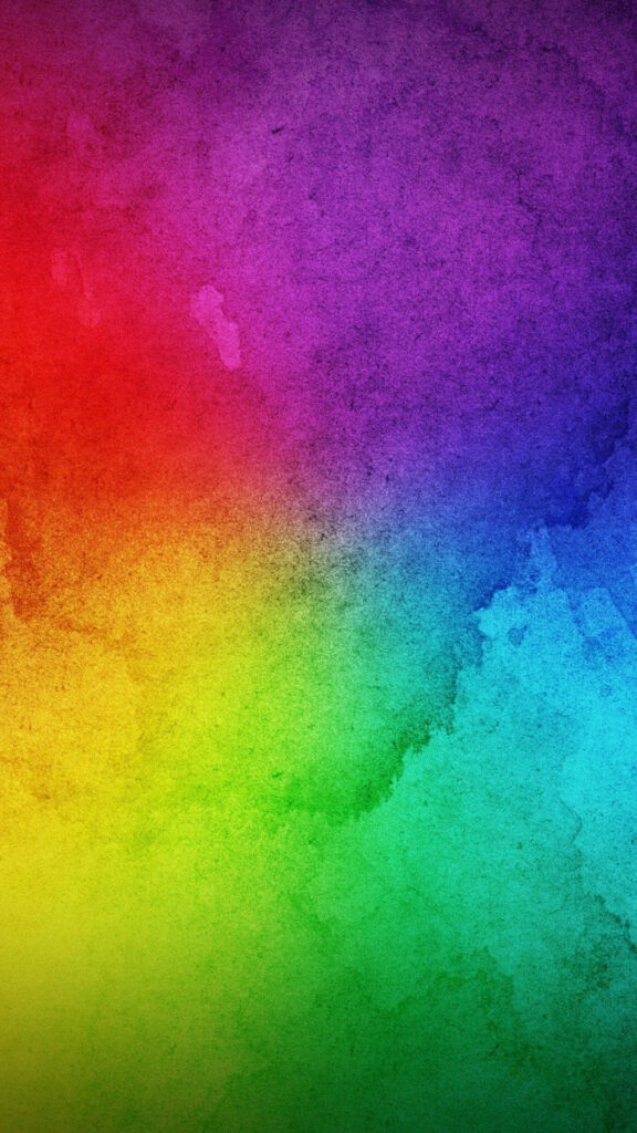Vibrant Rainbow Palette: Mesmerizing Color Iphone Background with Vignette Effect Wallpaper